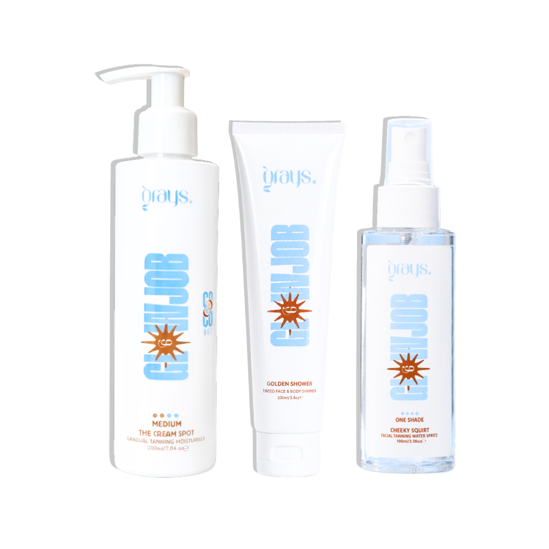 Glowcation Essentials - Tanning Water, Skin Tint & Gradual Moisturiser