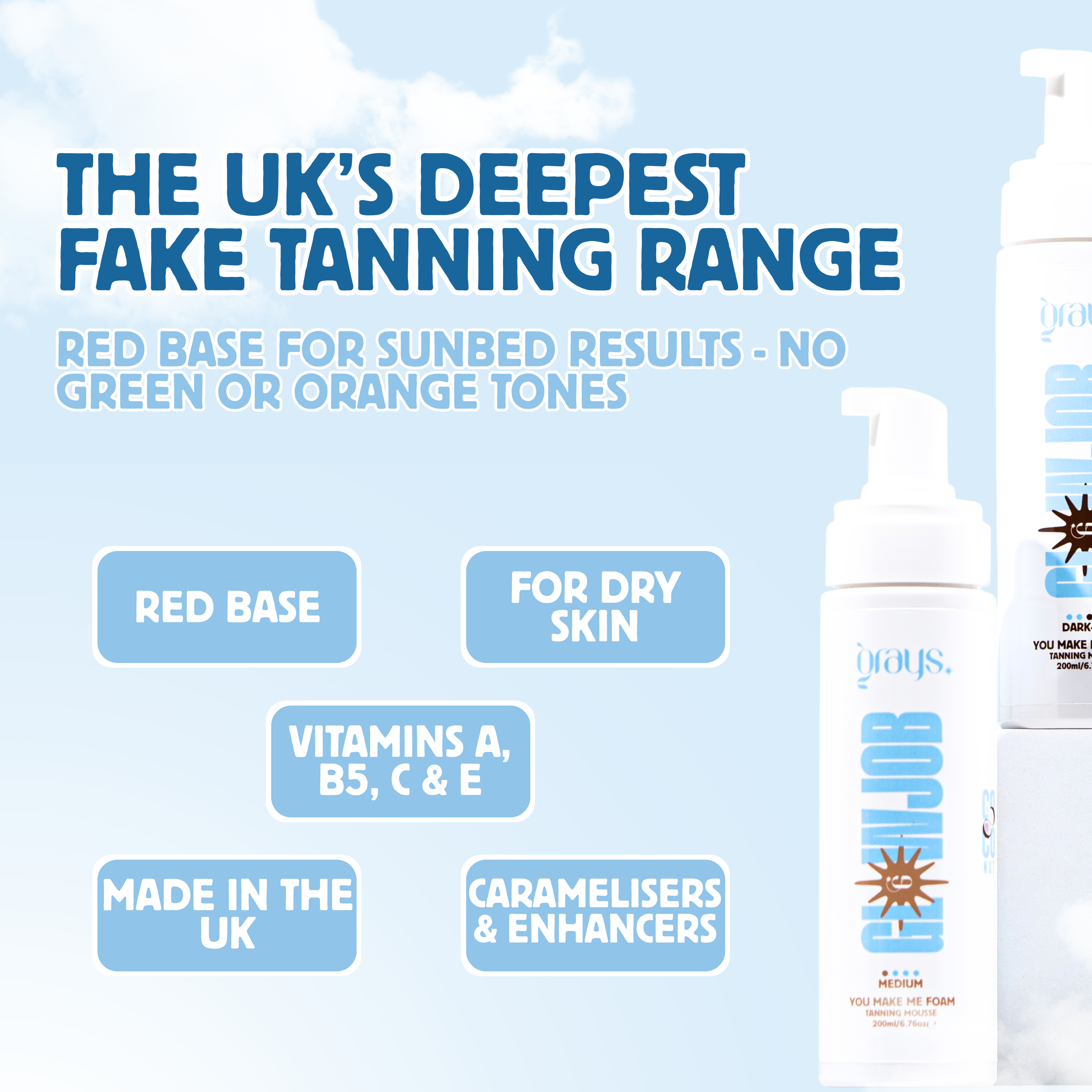 Tanning Mousse + Face Tan Water + Gradual Moisturiser + Tanning Kit