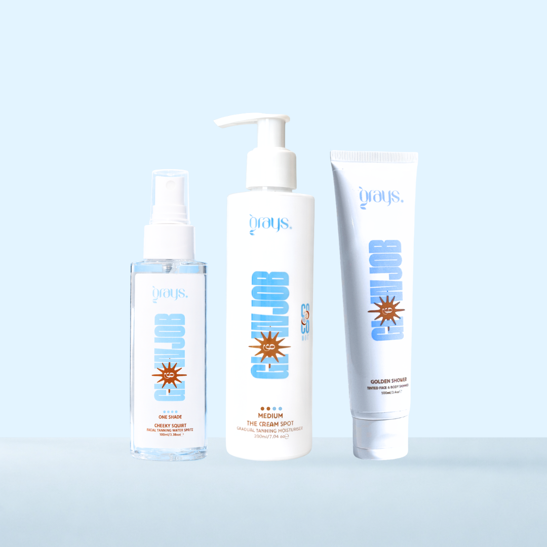 Glowcation Essentials - Tanning Water, Skin Tint + Gradual Moisturiser
