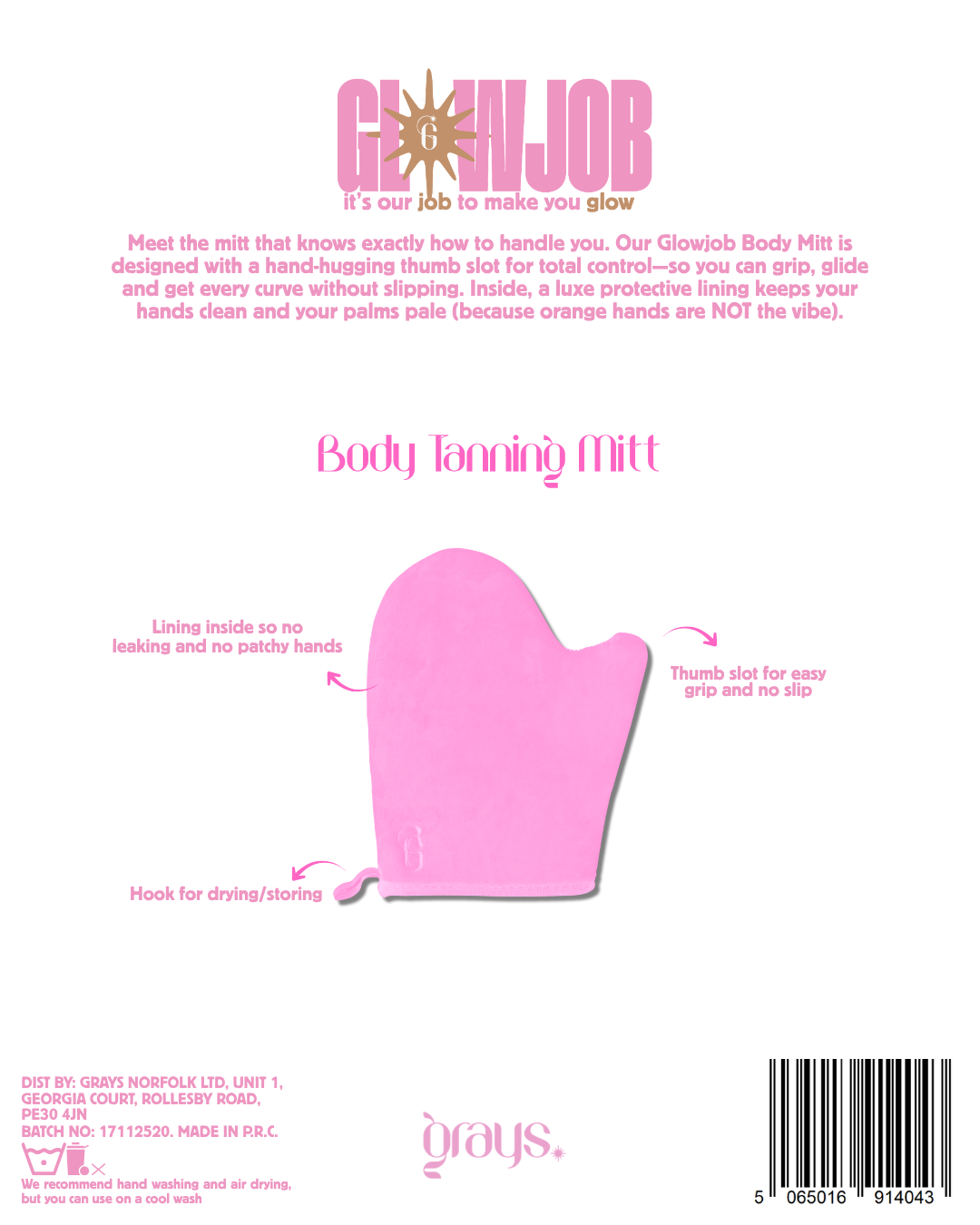 Pink Body Mitt