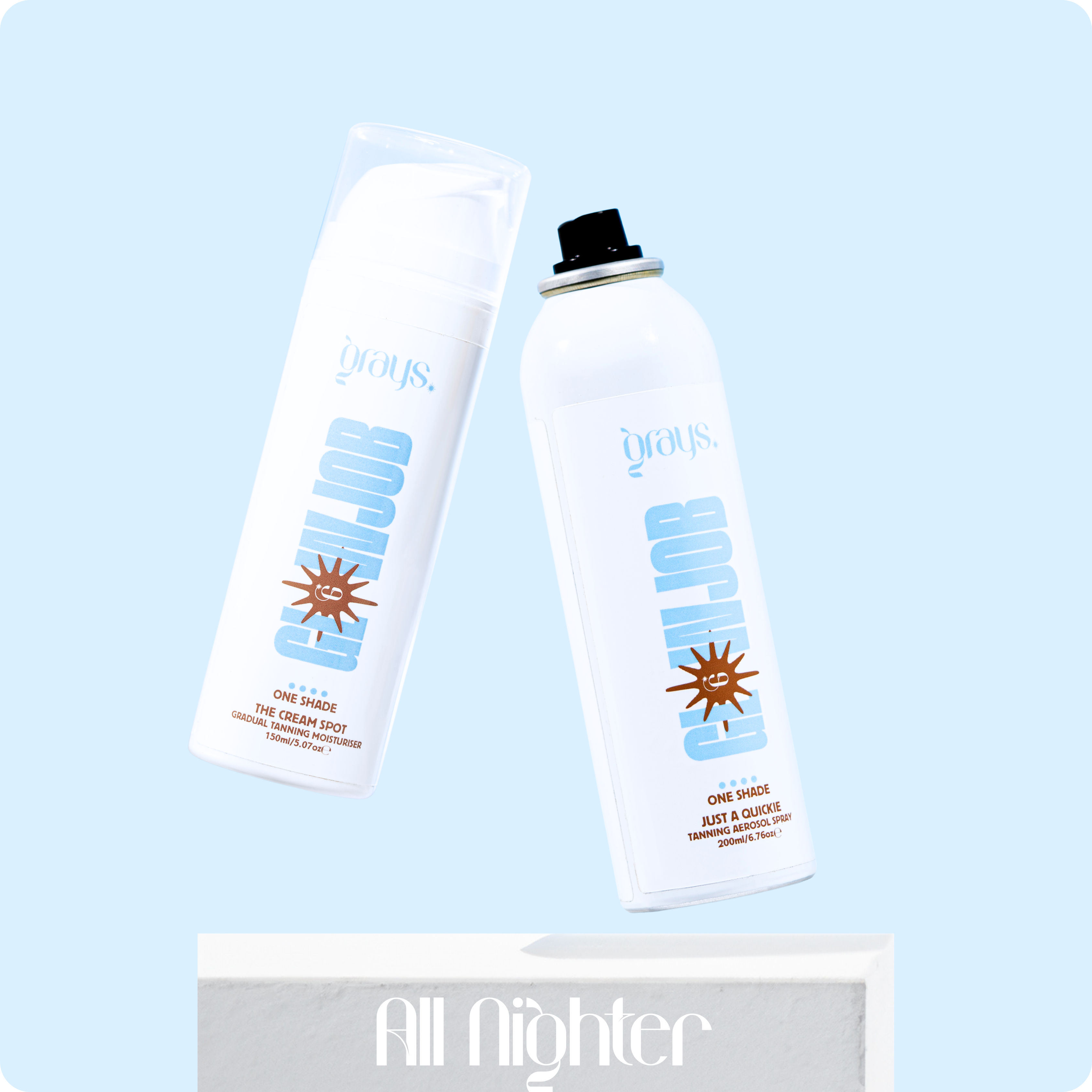 Tanning Aerosol + Gradual Moisturiser