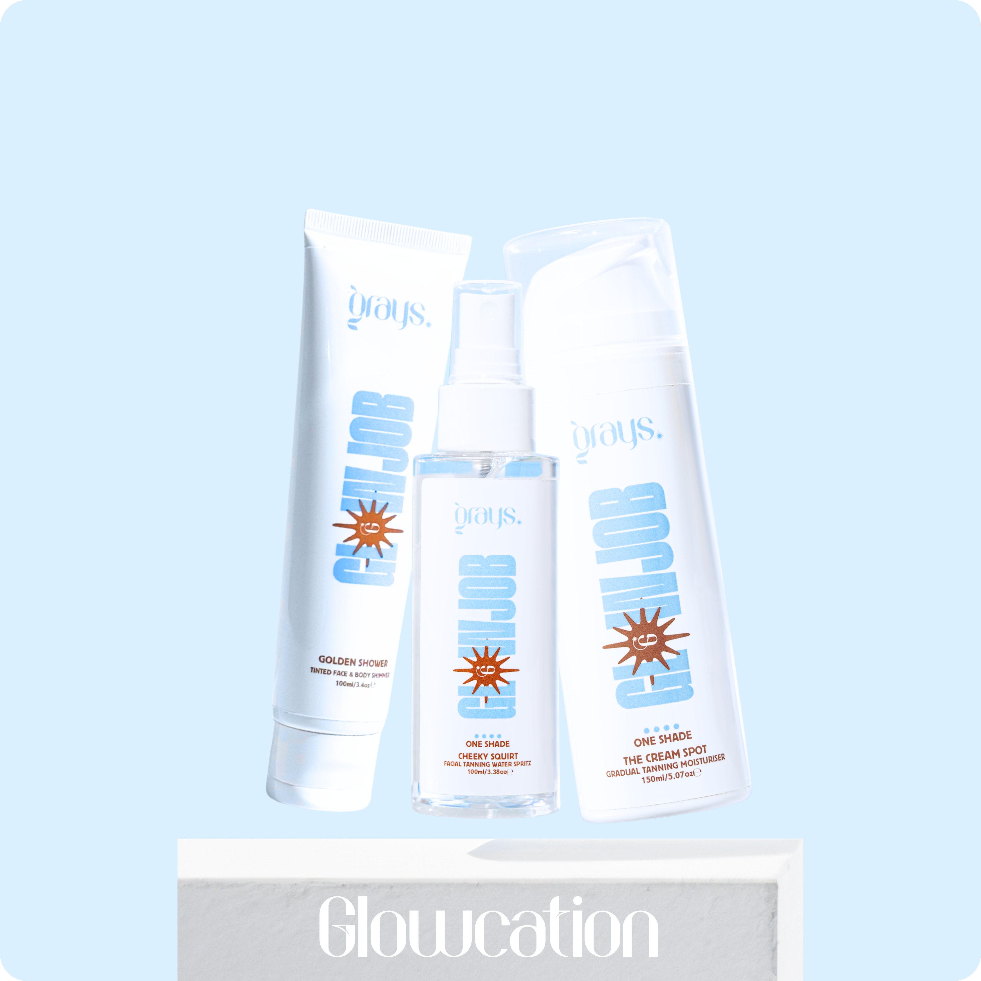 Tinted Shimmer + Face Tan Water + Gradual Moisturiser